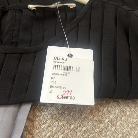 NWT Ulla Johnson Lily Raven ombré black to grey midi dress. - Picture 5 of 5